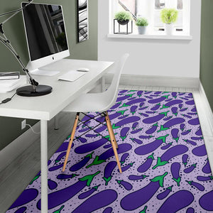 Eggplant Pattern Print Design 03 Area Rug