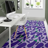 Eggplant Pattern Print Design 03 Area Rug