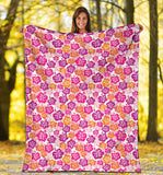 Hibiscus Pattern Print Design 01 Premium Blanket