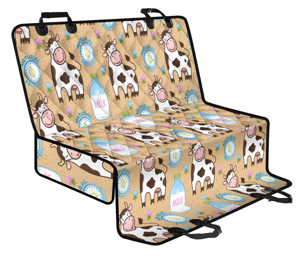 Cow Bottle Of Milk Pattern Dog Car Seat Covers