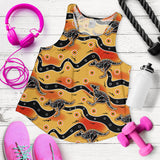 Kangaroo Australian aboriginal art pattern Women Racerback Tank Top