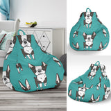 Hand Drawn Boston Terrier Dog Pattern Bean Bag Cover