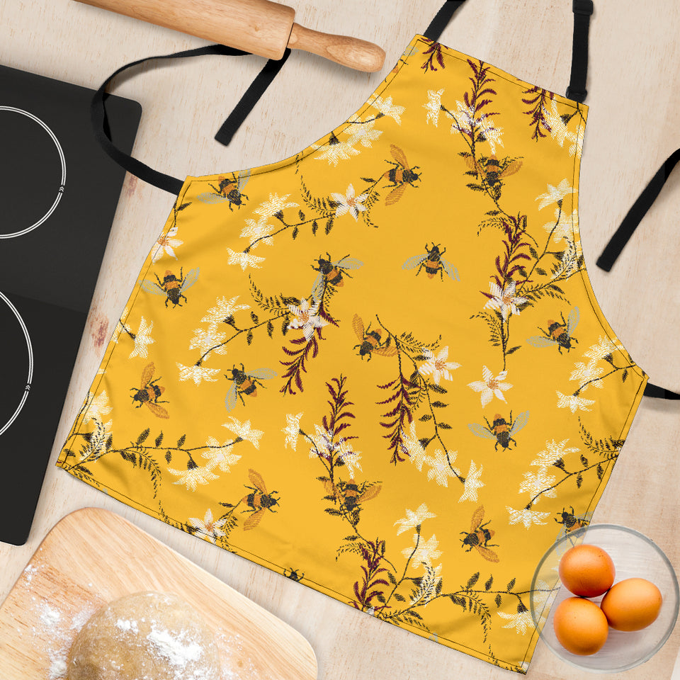 Bee Flower Pattern Adjustable Apron