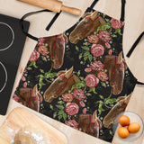 Horse Head Wild Roses Pattern Adjustable Apron