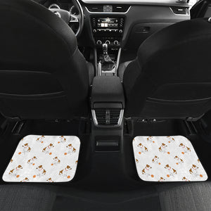 Jack Russel Pattern Print Design 05 Front and Back Car Mats