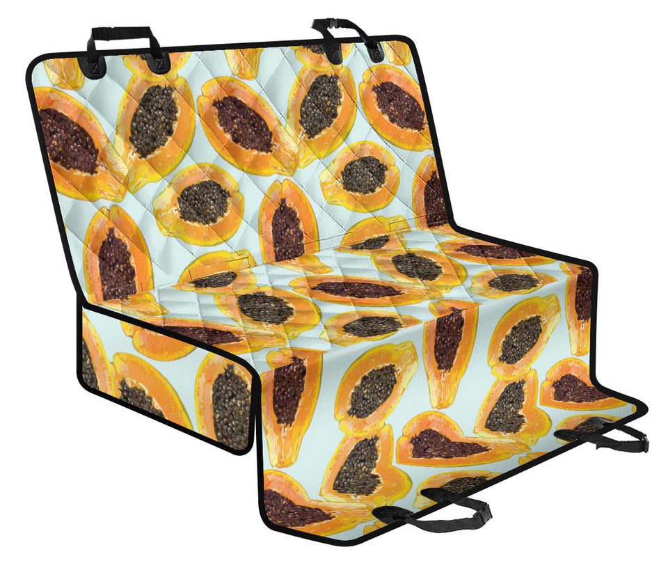 Watercolor Papaya Pattern Dog Car Seat Covers