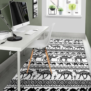 Camel Polynesian Tribal Pattern Area Rug