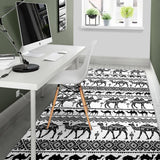 Camel Polynesian Tribal Pattern Area Rug