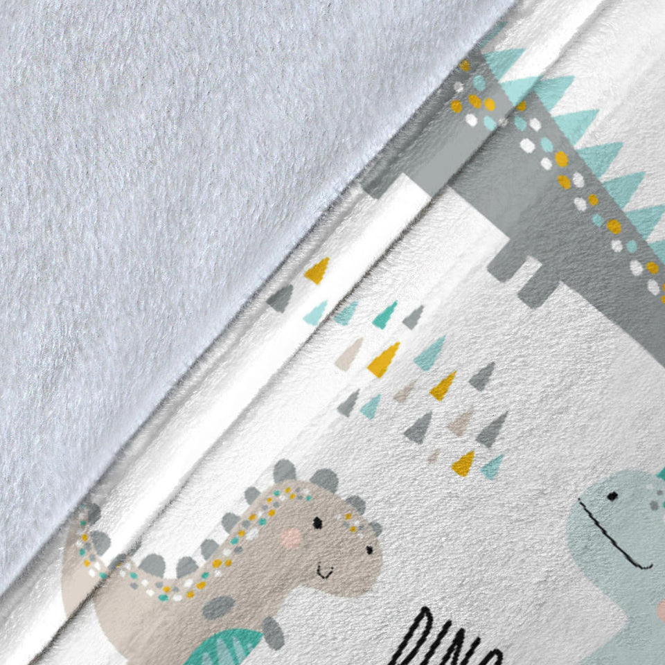 Cute Funny Kids Dinosaurs Pattern Premium Blanket