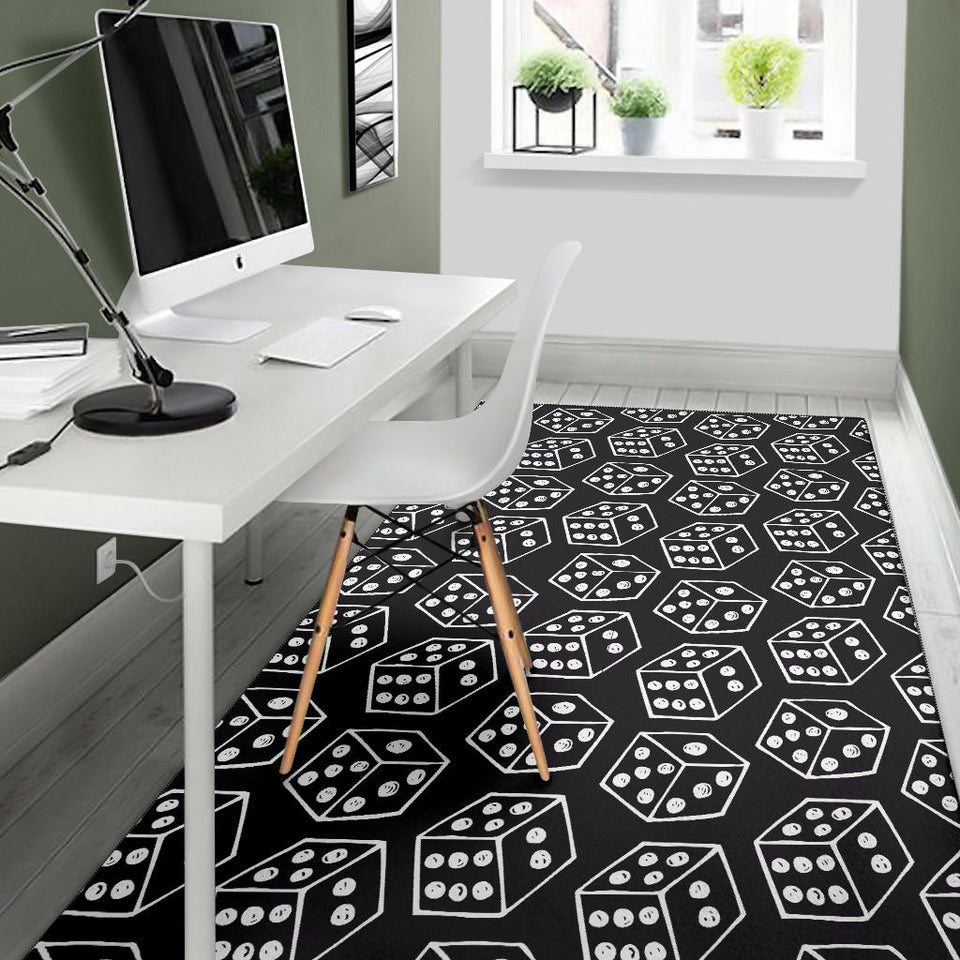 Dice Pattern Print Design 01 Area Rug