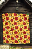 Pizza Texture Pattern Premium Quilt