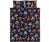 Colorful mushroom pattern Quilt Bed Set