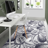 Guava Tropical Hand Drawn Pattern Area Rug