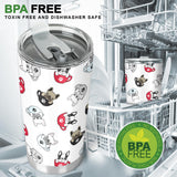 French Bulldog Cup Paw Pattern Tumbler