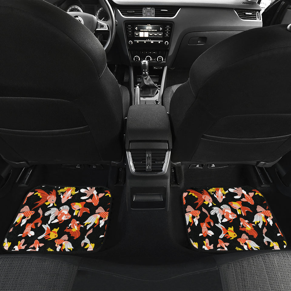 Goldfish Pattern Print Design 03 Front and Back Car Mats