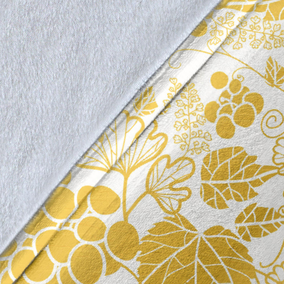 Gold Grape Pattern Premium Blanket