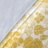 Gold Grape Pattern Premium Blanket