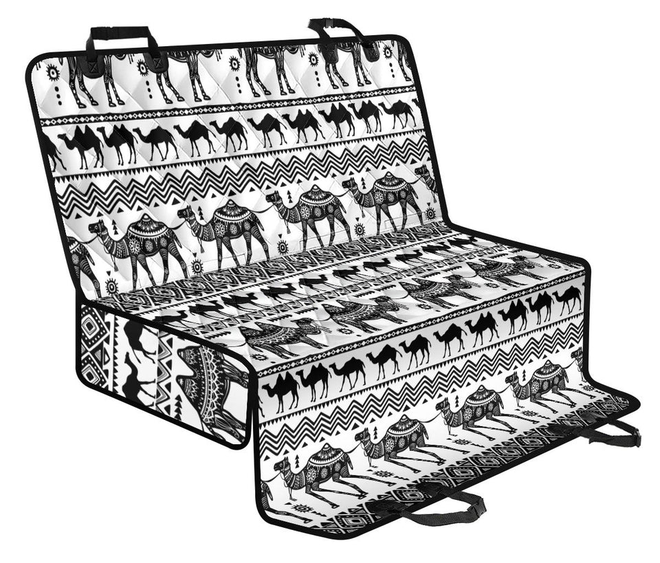 Camel Polynesian Tribal Pattern Dog Car Seat Covers