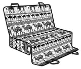 Camel Polynesian Tribal Pattern Dog Car Seat Covers