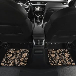 Rose Pattern Print Design 04 Front and Back Car Mats