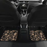 Rose Pattern Print Design 04 Front and Back Car Mats