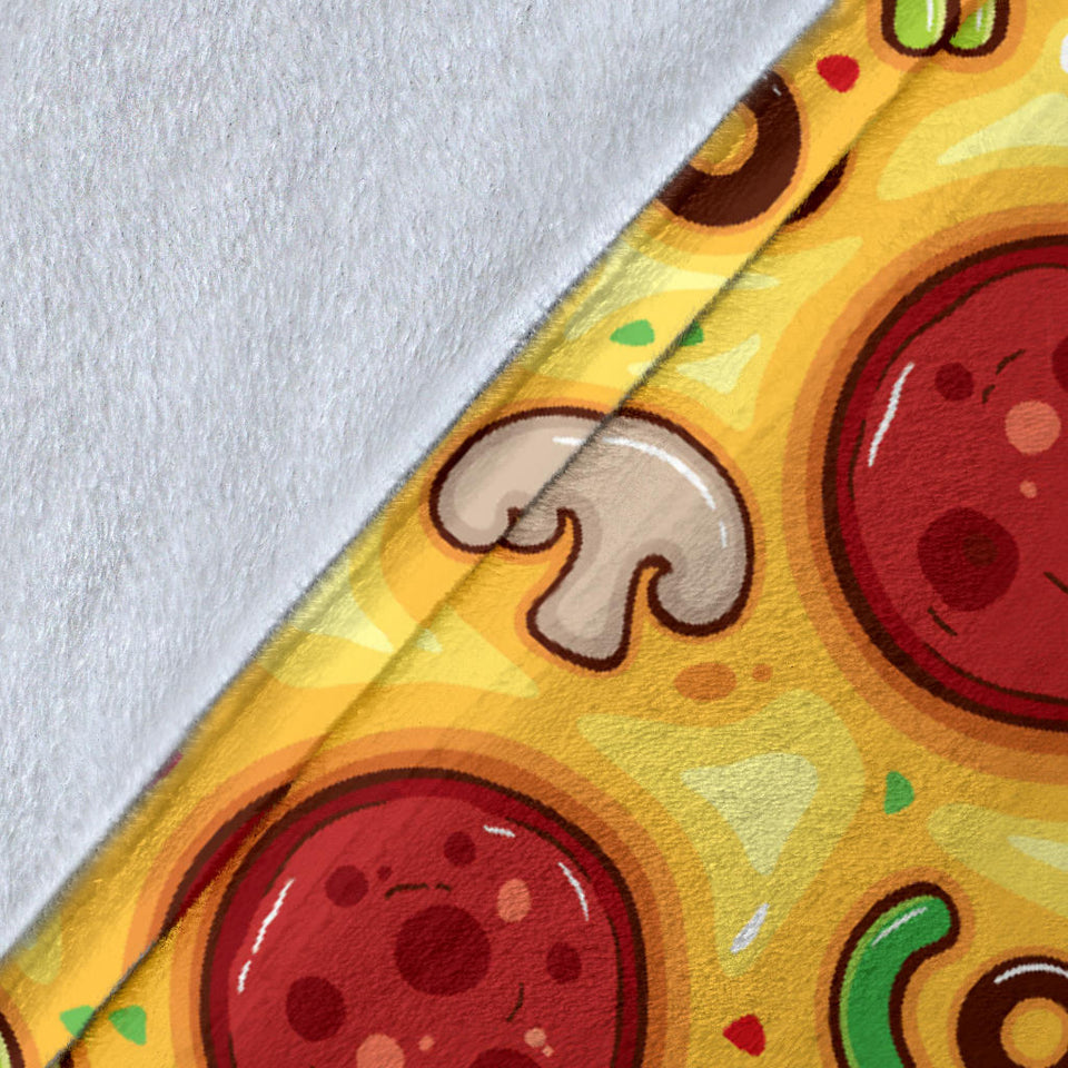 Pizza Texture Pattern Premium Blanket