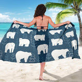 Polar Bear Mother Her Child Pattern Sarong
