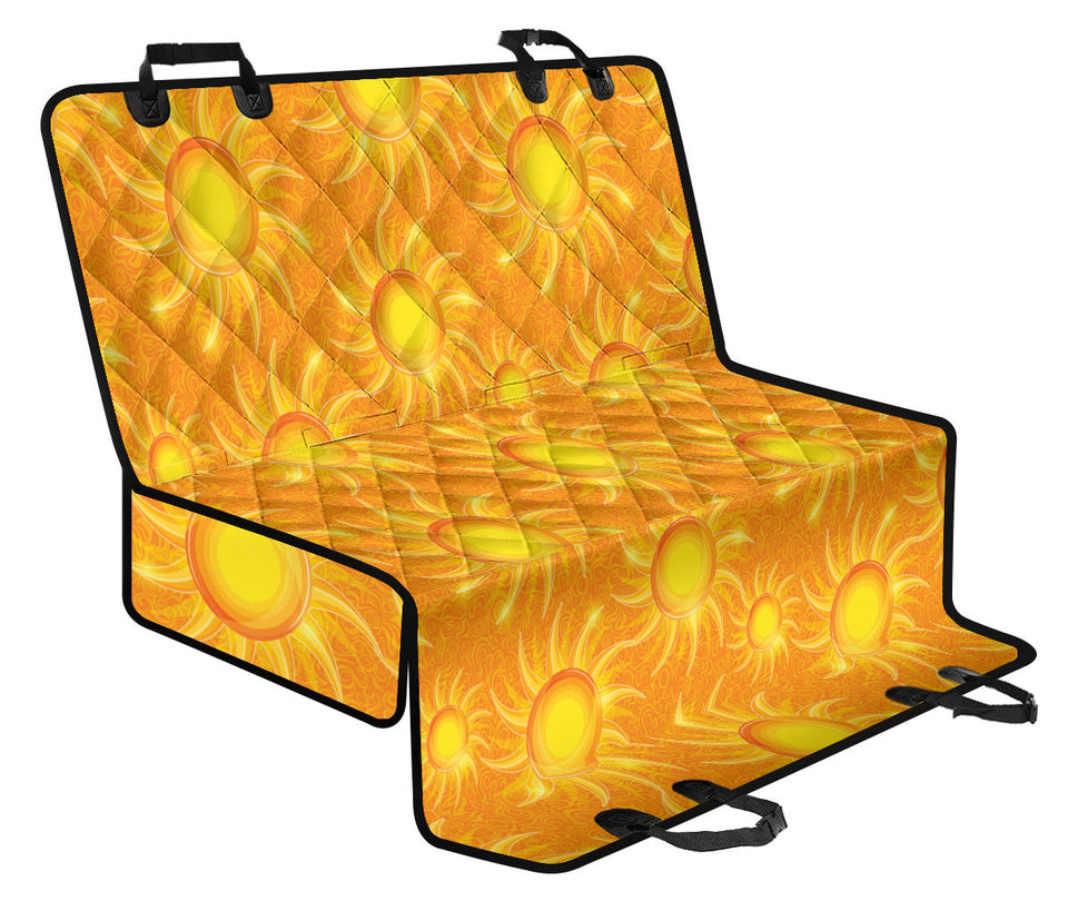 Sun Orange Background Dog Car Seat Covers