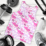 Pink flamingo flower pattern Men Tank Top