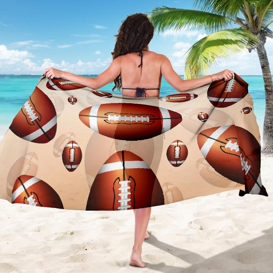 American Football Ball Design Pattern Sarong
