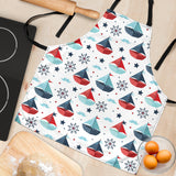 Cute Color Paper Sailboat Pattern Adjustable Apron