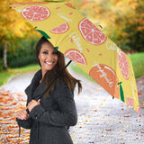 Grapefruit Yellow Background Umbrella