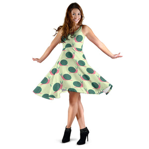 Snail Pattern Print Design 04 Sleeveless Midi Dress