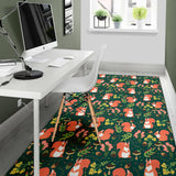 Squirrel Pattern Print Design 03 Area Rug