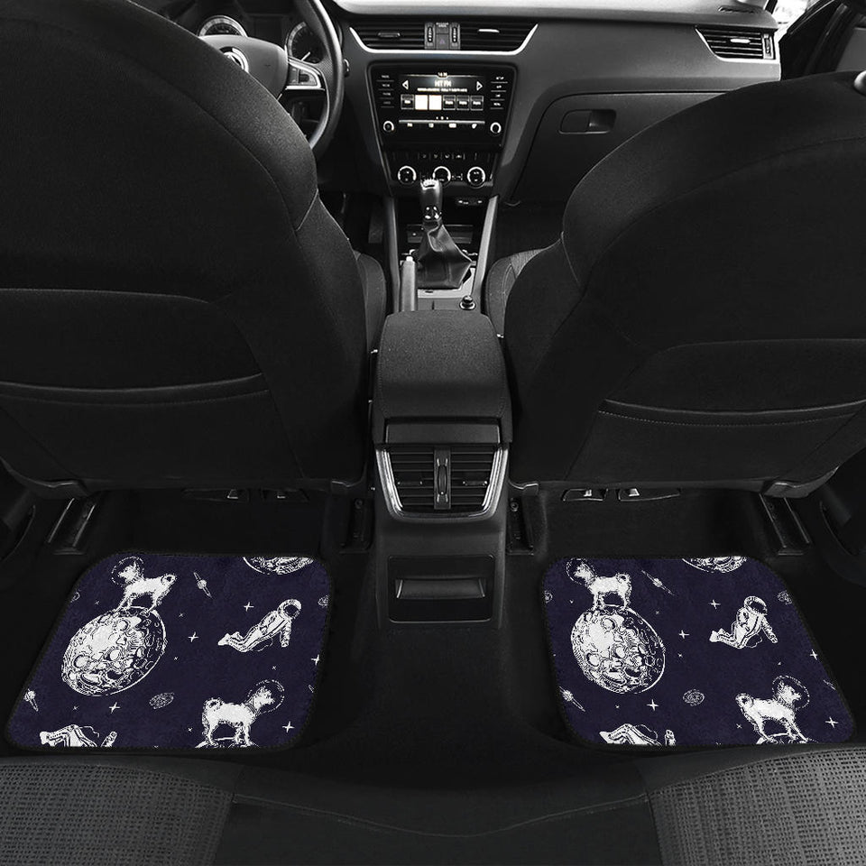 Chihuahua Space Helmet Astronaut Pattern Front And Back Car Mats