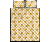 Cheese pattern Quilt Bed Set
