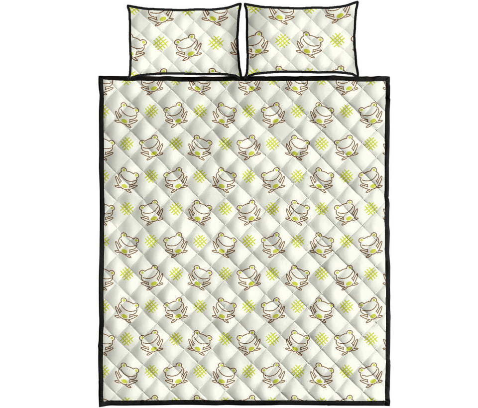 Cute cartoon frog baby pattern Quilt Bed Set