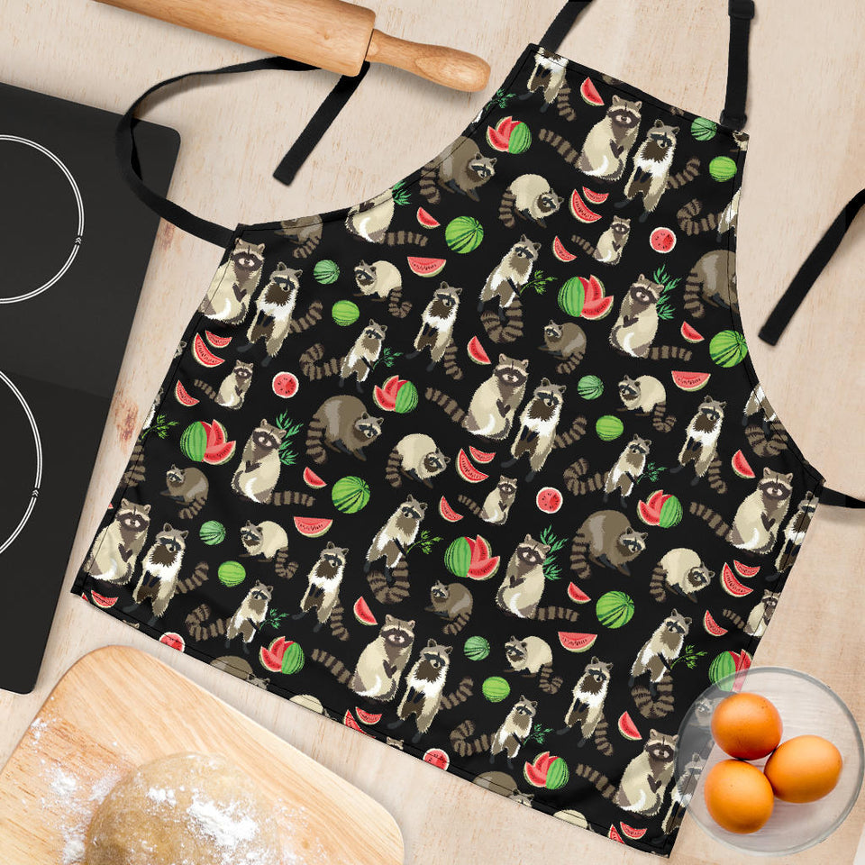 Raccoon Watermelon Pattern Adjustable Apron