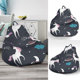 Unicorn Rainbows Moon Clound Star Pattern Bean Bag Cover