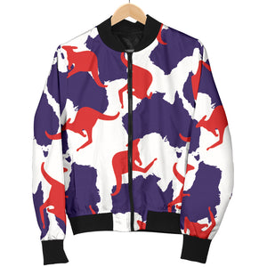 Kangaroo Australian Pattern Women'S Bomber Jacket