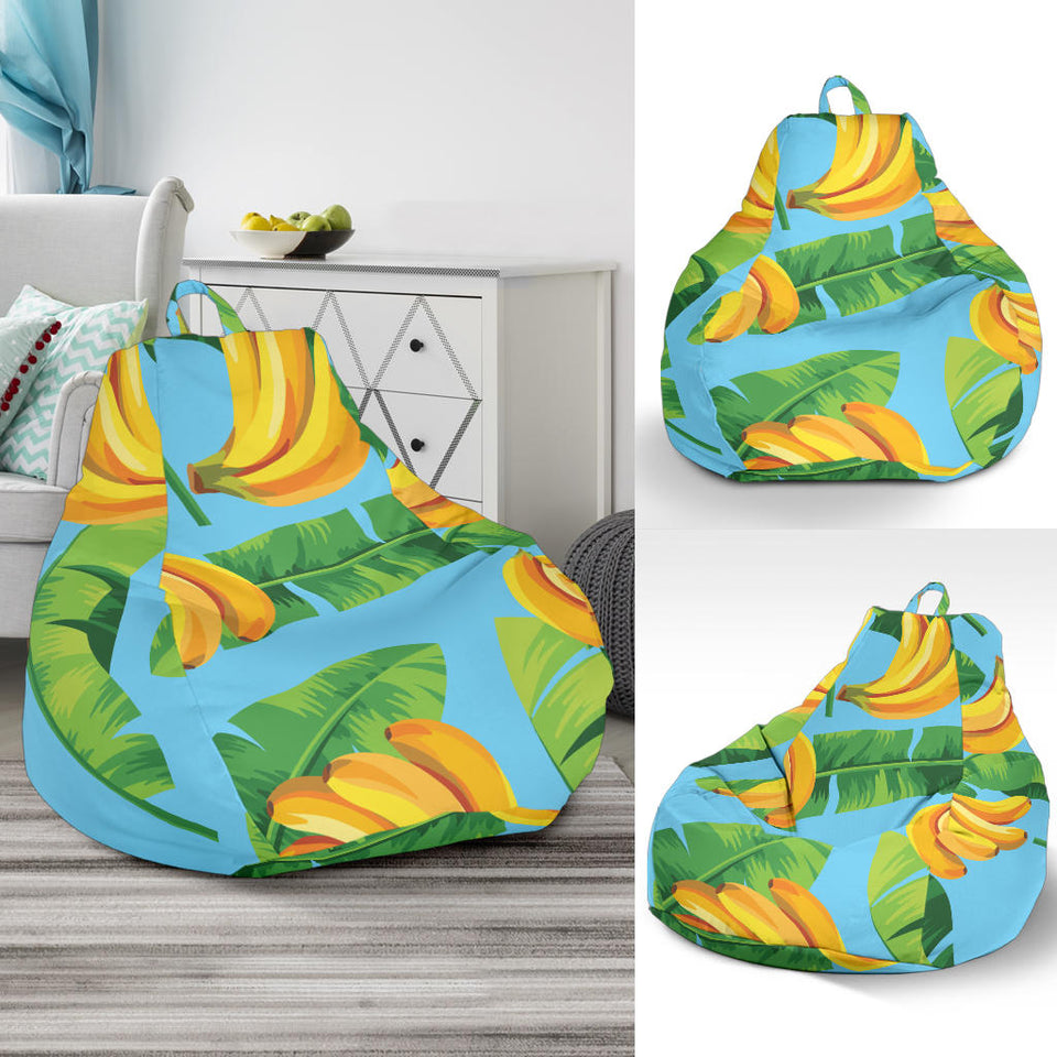 Banana Leaves Banana Design Pattern Bean Bag Cover