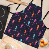 Watercolor Colorful Seahorse Pattern Adjustable Apron