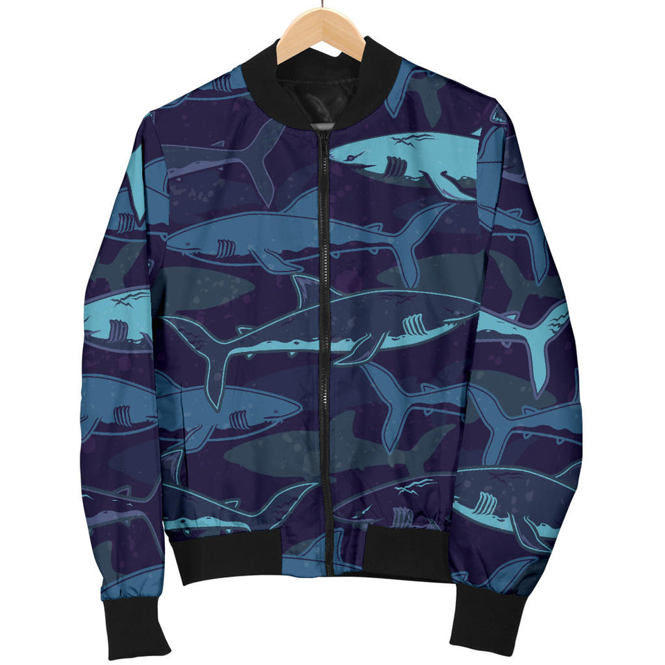 Shark Pattern Men'S Bomber Jacket