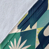 Toucan Tropical Leaves Design Pattern  Premium Blanket