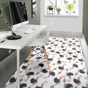Ostrich Pattern Print Design 02 Area Rug
