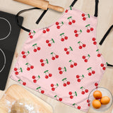 Cherry Pattern Pink Background Adjustable Apron