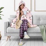 Cute Goat Pattern Hooded Blanket