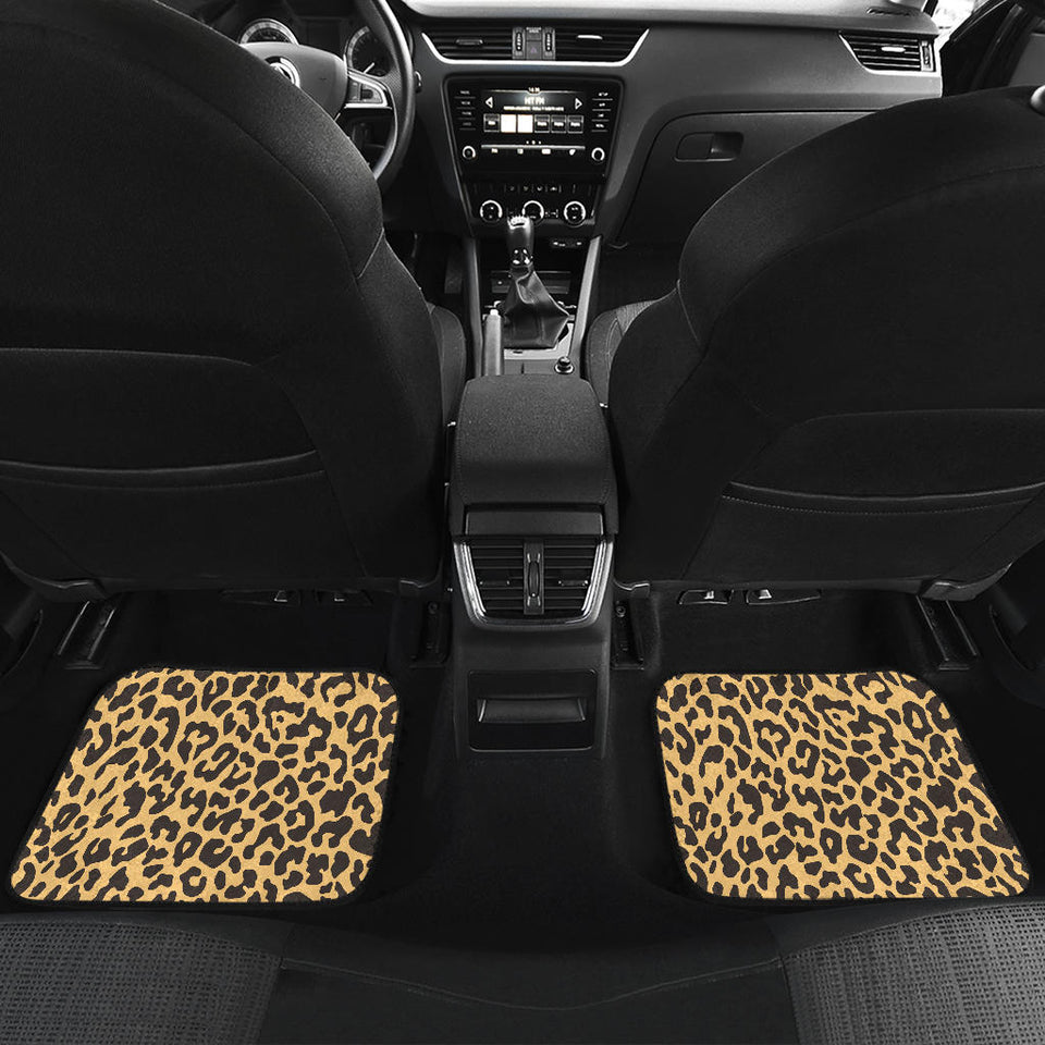 Leopard Skin Print Front And Back Car Mats
