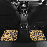 Leopard Skin Print Front And Back Car Mats