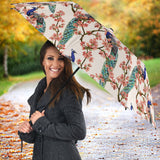 Peacock Tropical Flower Pattern Umbrella